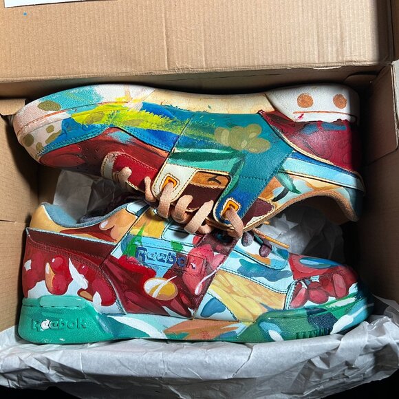 Custom Painted JUNKYRD Reebok Workout Plus Mens Size 10.5 main image 16